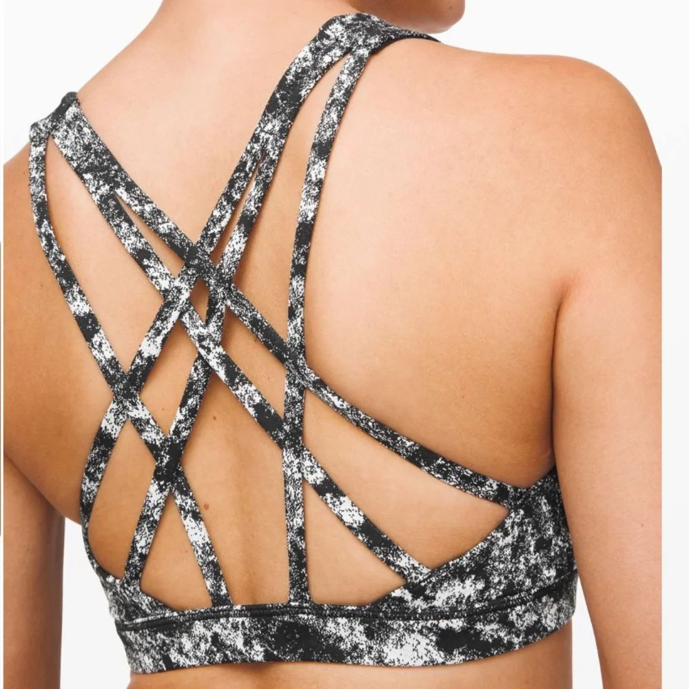 lululemon Free To‎ Be Serene Bra Misted Jacquard Sz 8